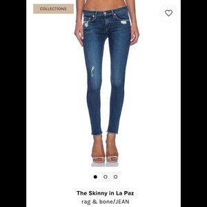 Rag & Bone / JEAN distressed ankle skinny jeans